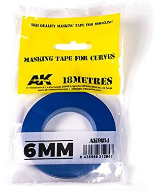 AK AK9184 Blue Masking Tape for curves 6mm