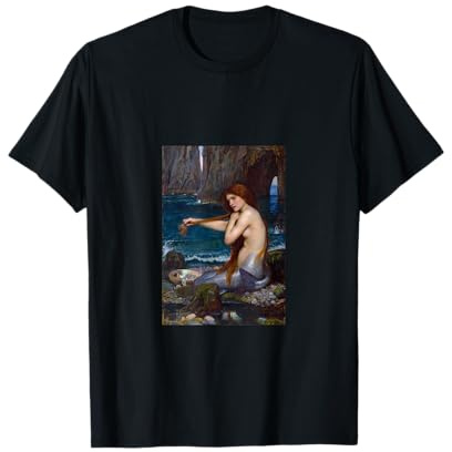 Peinture d'art de sirène John William Waterhouse T-Shirt