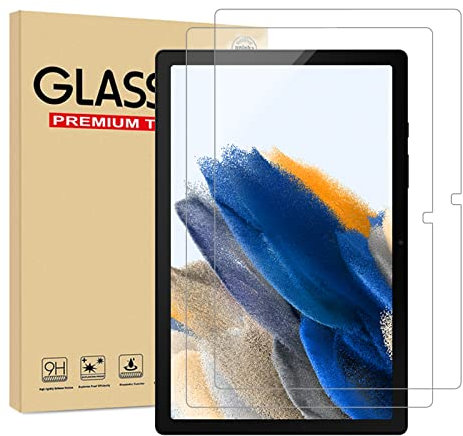 Samokor 2 Piezas Protector Pantalla para Samsung Galaxy Tab A8 10.5 Pulgadas 2021 (SM-X200/SM-X205),Dureza 9H,HD,Antiarañazos,Antihuellas,Sin Burbujas,Cristal Templado Premium