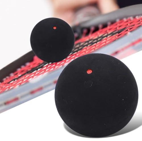 Agatige Single Dot Squashball, 37mm/1,5 Zoll Single Dot Squash Blue Dot für Anfänger Squashbälle Gummi Squashschläger Ball Sport Wettkampf Squashball für Training