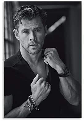 Schauspieler Star Chris Hemsworth Poster für Schlafzimmer Ästhetik Bild Druck Leinwand Gemälde 20 x 30 cm Unframe Stil