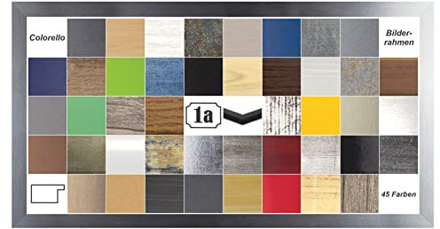 Colorello Deluxe Bilderrahmen Posterrahmen 40x100 cm Panorama und Quadrat Formate Alu Geschliffen Dekor Antireflex Kunstglas