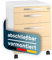 Rollcontainer mit Schubladen abschließbar, Büroschrank mit Rollen, Schreibtisch Schrank, Schubladenschrank 60 cm hoch, Rollcontainer weiß ahorn, Schubladenelement, Schreibtisch Container Metall