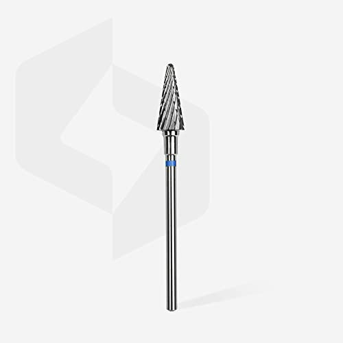 STALEKS PRO fresa de carburo de tungsteno para torno de uñas, broca 6x14 mm. Forma cónica (Grano Medio)