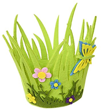 Amagogo Ostern Filz Korb Ostereier Jagd Eimer Tisch Mittelstücke Ostern Dekoration Leckereien Geschenke Tasche Ostern Tasche Party Favors, Schmetterling