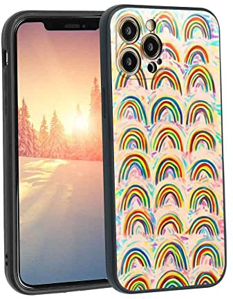 MISTK Compatible with iPhone 12 Pro Phone Case, Rainbow-303 Case Silicone Protective for Teen Girl Boy Case for iPhone 12 Pro