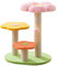 Generic Arbre à chat 57 cm en forme de fleur - Arbre à chat multicolore avec balle jouet pour chaton - Rose