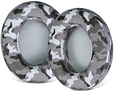 Sinowo Ear Pads, Replacement Earpads Compatible for Beats Studio 2 Studio 3Wired & Wireless Headphones,Ear Cushions with Noise Isolation Memory Foam,Soft Protein Leather(Camo Grey)
