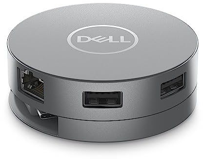 Dell DA305 Adaptateur multiport USB-C 6 en 1 | 90 W Power Delivery, Ethernet 1000, HDMI/DP, USB-A et USB-C 3.2 Gen 2
