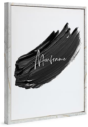 Monframe Schattenfugenrahmen - 60x84 cm - Marmor Grau - für Leinwandbilder auf Keilrahmen - Leerrahmen ohne Glas und Rückwand