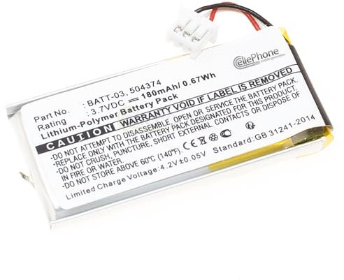 cellePhone Akku Li-Polymer kompatibel mit Sennheiser D10 - DW Pro1 Pro2 - SD Pro1 Pro2 - OfficeRunner (Ersatz für BATT-03)