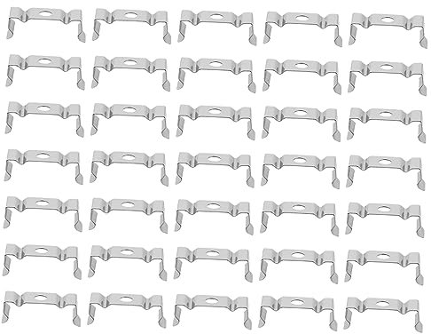 Uonlytech 500 Stück Schnalle Lampenhalter Aufhänger Für Leuchtstoffröhren Led Halterung Für Leuchtstoffröhren Halterung Für Glühbirnen-clips Klammerhalter Manganstahl T5 Metall Klammern