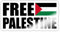 Spreadshirt Free Palestine Flagge Palästina Schwarz Sticker, max. 10x10 cm, 10 x 10 cm, Weiß glänzend