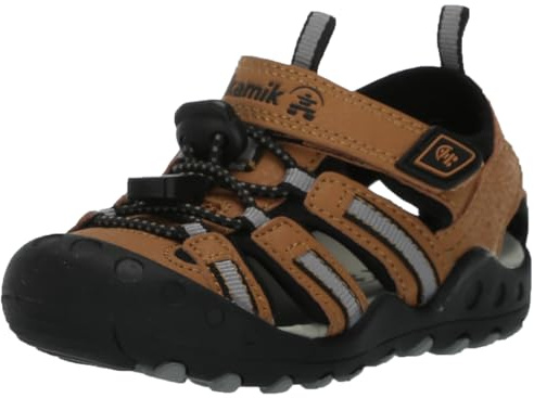 Kamik Sandalen für Jungen und Mädchen, mit geschlossenem Zehenbereich, hellbraun, 25.5 EU