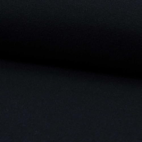 Bio-Organic Bündchenstoff Schlauchware 35(70) cm breit ab 25cm Biobaumwolle Oeko-Tex, Farbe:nachtblau