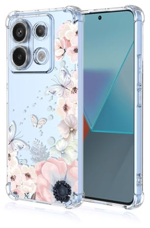 BORYA Hülle für Xiaomi Redmi Note 13 Pro 5G, Stoßfest Weiches Transparent Silikon TPU Bumper Handyhülle Ultra Dünn Seidig Hochwertiges Elegant Schutzhülle, A48