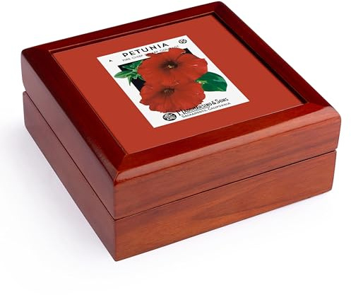 3dRose Petunia Fire Chief Dwarf Jewelry Box 7 x 7 inch with 4 inch tile