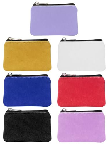 EUPSIIU 7 Pièces Porte Monnaie, Porte Monnaie Enfant, Porte Monnaie Zippé, Clutch, Poches, étuis Femme, Enfant Garçon Fille Adulte Homme, Porte Monnaie Mignon Fille, Taille Unique (Multicolore)