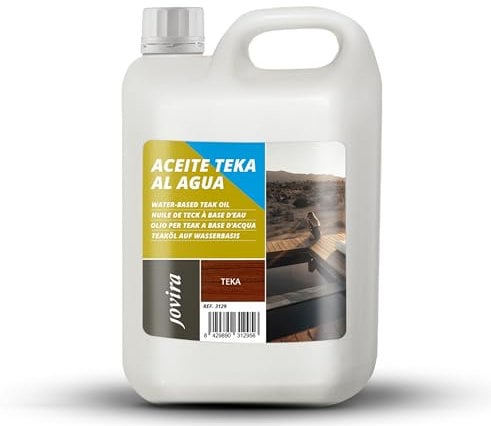 JOVIRA PINTURAS ACEITE TEKA al Agua, Protección y restauración de la madera Teca en intemperie. (2 Litros, Teka) E-17