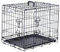 PETAPPY Jaula para Perros de 24 Pulgadas, Jaula de Alambre para Perros, Jaula Plegable de Doble Puerta, Perrera de Alambre con Bandeja extraíble