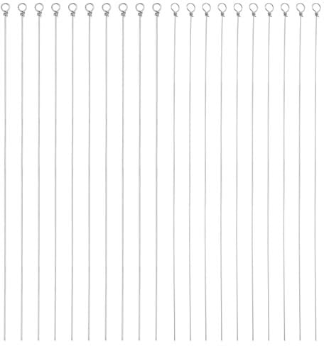 PATIKIL Fishing Looped Spinner Shaft 160mm/6.3, 200Pcs Stainless Steel Looped Wire Spinner Baits Fishing Lure Making Supplies Rigs for Freshwater Saltwater Bass Walleye Salmon Catfish