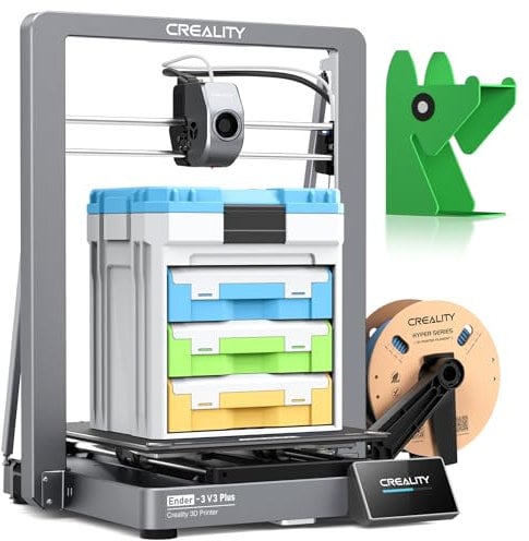 Creality Ender 3 V3 Plus 3D Printer, 600mm/s High Speed Printing with Core XZ, Y-axis Dual Motors & Support Rods,Auto Leveling Direct Extruder 60W 300℃ Hotend,Plus Print Size 300 * 300 * 330mm