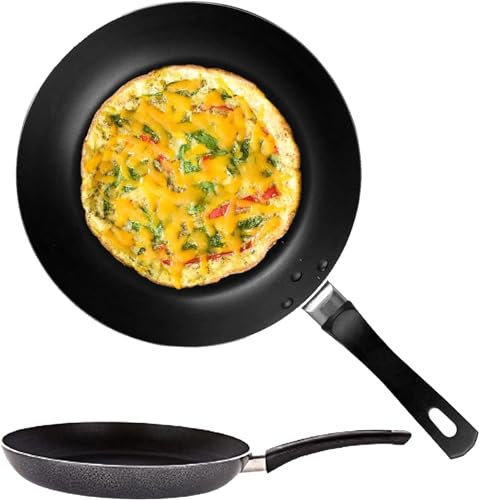 Non - Stick Fry Pan Induction Hob Fry Pan Premium Quality Marble Coated Cooking Pan Compatible with Induction Hob Aluminium Wok Easy Clean Dishwasher Safe (28 cm)