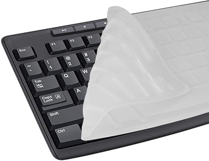 kwmobile Silikon Tastaturschutz für Logitech MK270 / MK275 / MK200 / MK260 - QWERTY US Keyboard Cover Abdeckung - Transparent