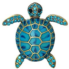 Générique Broche florale broche plaqué or fleur et abeille/tortue de mer vêtement décoratif robe bijoux pour femmes Cocktail accessoire broches broche De Broche Et Pour Dans Bijoux (A, One Size)