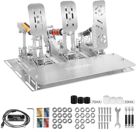 SIMSONN Plus X Sim Racing Pedals PC Simulator HE Hydraulikpedale Unterstützung für haptische Pedale Reactor (Plus X-P3-H3-Plate)