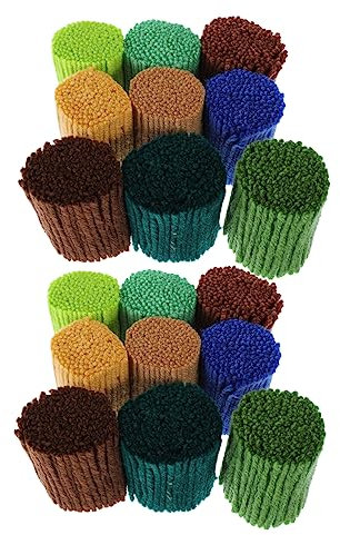 VILLFUL 18stücke Teiliges Vorgefertigtes Buntes Acryl-garn Knüpfen Und Häkeln Dickes Und Flauschiges Teppich Polster-strickgarn Für DIY-Kissen Und Teppiche