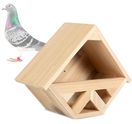 Punchau Zeder Offener Trauer-Taube Nistkasten für den Außenbereich – 35,6 x 27,9 x 15,2 cm (L x H x B) – für den Außenbereich, Naturschindeln