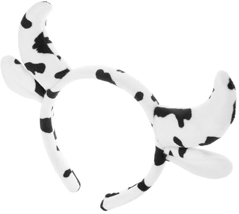 TOGEVAL Stirnband Mit Tierohren Tierische Stirnbänder Trachtenstirnbänder Für Damen Kuhhorn Stirnband Mit Kuh-print Tierohren-horn- Stirnbänder Für Zootiere Frauen Stoff