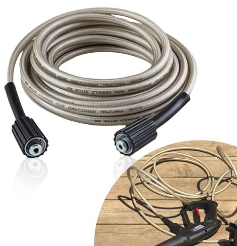 Upgraded 308835065 High Pressure Washer Hose - 5800PSI, 1/4 x 25FT Pressure Braided Hose for RY14122 & RY141900 - Power Washer Hose, Pressure Washer Hose for Ryobi Replacement