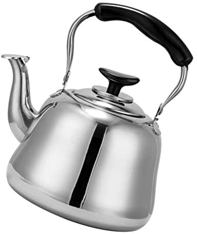 PAMINGONO Tetera Zumbando Teteras Chinas Tetera De Inducción Hervidor De Leche De Café Estufa Que Tetera Hervidores De Té Eléctricos Apagado Automático Cafetera Acero Inoxidable Silver