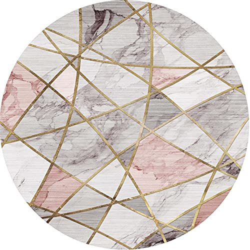 Bürostuhlmatte für mittelflorige Teppichböden, rutschfeste Bodenschutzmatte, wasserabweisend, Schreibtischstuhlmatte, super Griffigkeit, Yogamatte, 120 cm Durchmesser, Rosa