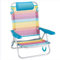 Silla playa plegable con cojín Rainbow, silla camping, silla baja reclinable 4 posiciones, silla aluminio con respaldo-asiento textileno transpirable, arco iris, multicolor, silla fácil transporte.