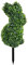 skyrabbiter Dekorativer Kunstpflanze Hase, 73 cm, Grüne Buchsbaum-Optik, Gartenstecker für Ostern, Innen- und Außenbereich, Osterdekoration für Draußen und Drinnen, Gartendekoration, Ostern Deko (A)