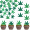 60 Stück Essbare Grün Blatt Kuchen Deko Waffel Papier Blätter Tortendeko Tropische Palmen Blätter Cupcake Toppers für Hawaii Thema Dschungel Sommer Hochzeit Baby Dusche Geburtstag Party Dekorationen