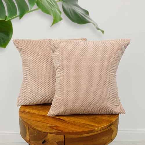 Amilian 2er Set Kissen mit Füllung und Bezug – Dekokissen für Sofa, Bett oder Couch – Zierkissen Set mit weichem Innenkissen – Waschbar & stilvoll - Elfenlicht - 40 x 40 cm