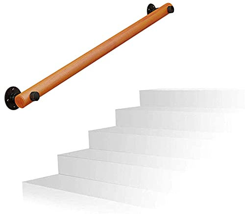 Genérico Pasamanos de Escalera de Madera Maciza, Barra de Apoyo en el ático en los pasillos de los peldaños, barandilla del jardín de Infancia(7ft)