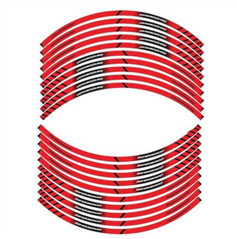 LJJCYL Motorrad Reflektierende Moto Felge Dekoration Schutz Aufkleber Aufkleber Für Für DORSODURO 750 1200(Red)