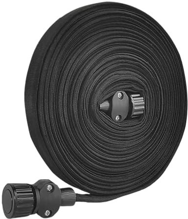 Yhsioaklo Manguera Exudante, Manguera Exudante para Riego, 15 Metros Antifugas Doble Capa Antitorceduras Tubería Extensible para Césped Invernadero Parterres Plantas Exteriores