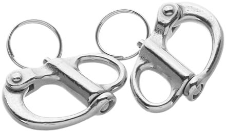 TOYANDONA 2pièces Extrémité De Corde à Largage Rapide Mini Manille Manille à Émerillon Anneau De Gaffe Marine De Bracelets De Survie à Émerillon pour Voilier