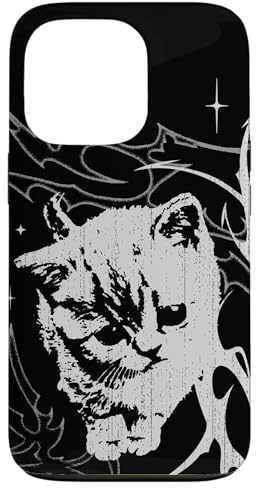 Y2K Cat Cute Emo Goth 90s 2000s Grunge Vintage Graphic Case for iPhone 13 Pro