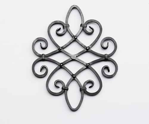 UHRIG Schmiedeeisen Ornament aus Eisen geschmiedet, z.B. als Zier Element für Fenstergitter, Geländer, Zaun, Gartentür uvm.