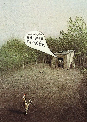 Inkognito Klappkarte mit Umschlag C6- (11,5 x 17 cm) • 7548 ''Hühnerficker Künstler Michael Sowa • Tiere • Satire • Ostern