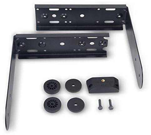 QSC K82NA - Soporte de Yugo de Acero con Recubrimiento en Polvo, Color Negro