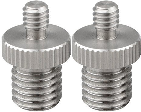 CAMVATE 1/4 Stecker bis M12 Stecker Doppel Schraube Adapter für DSLR Rig (2 Stück)