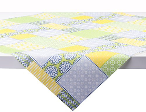 Sovie Home Tischdecke Selina | Linclass® Airlaid 80x80 cm | Einmal-Mitteldecke schöne Tischdeko Frühling Sommer | Gelb-Grün